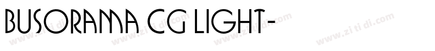Busorama CG Light字体转换